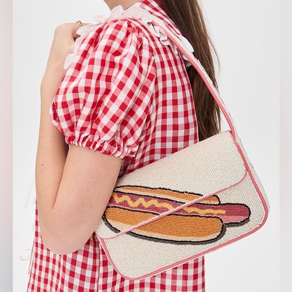 STAUD BEADED TOMMY BAG DOG DAYS HOT DOG - Picture 1 of 12